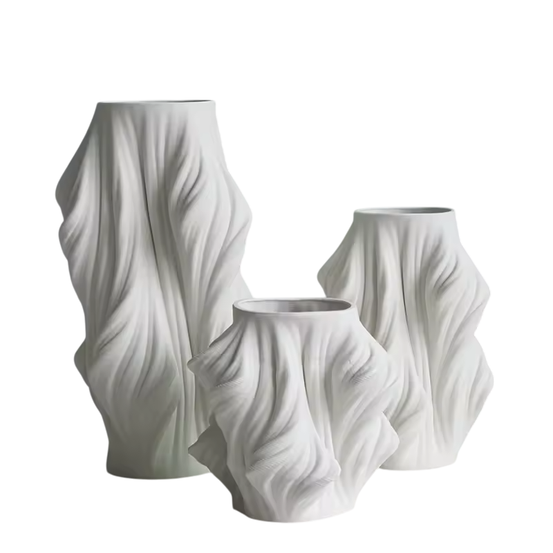 Modern 3D-Printed Ceramic Vase