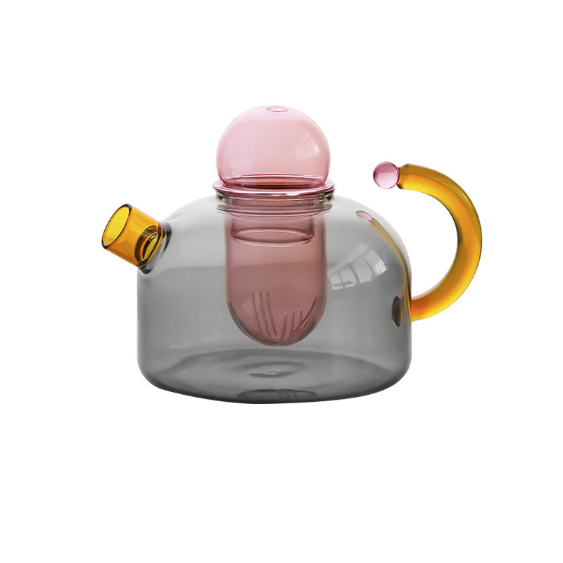 Colorful Glass Teapot with Infuser