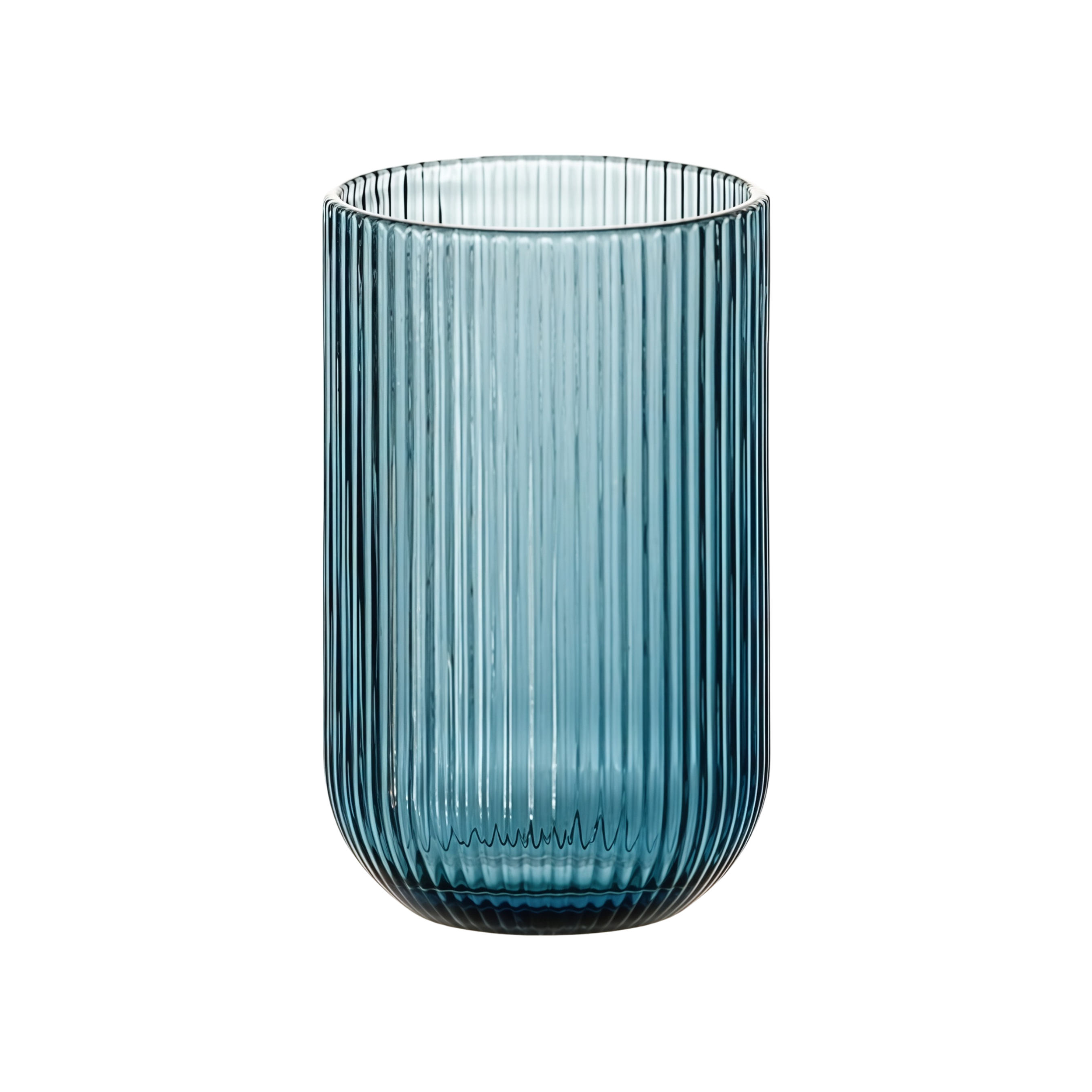 Ribbed Glass Drinking Cup