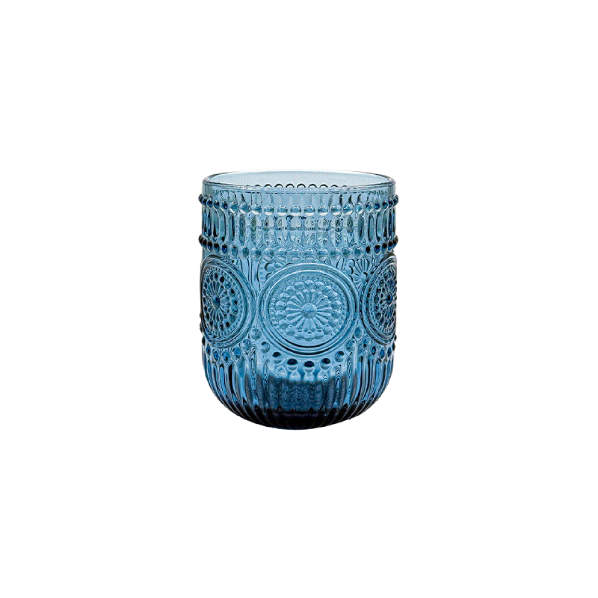Colored Beaded Drinking Glass