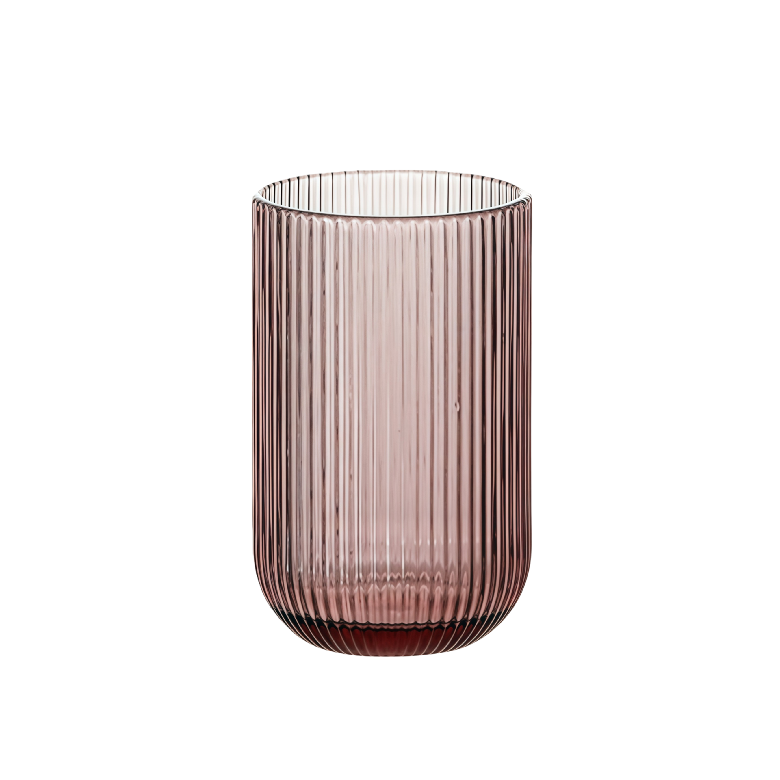 Ribbed Glass Drinking Cup