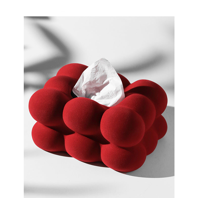 Marshmallow Flocking Tissue Box