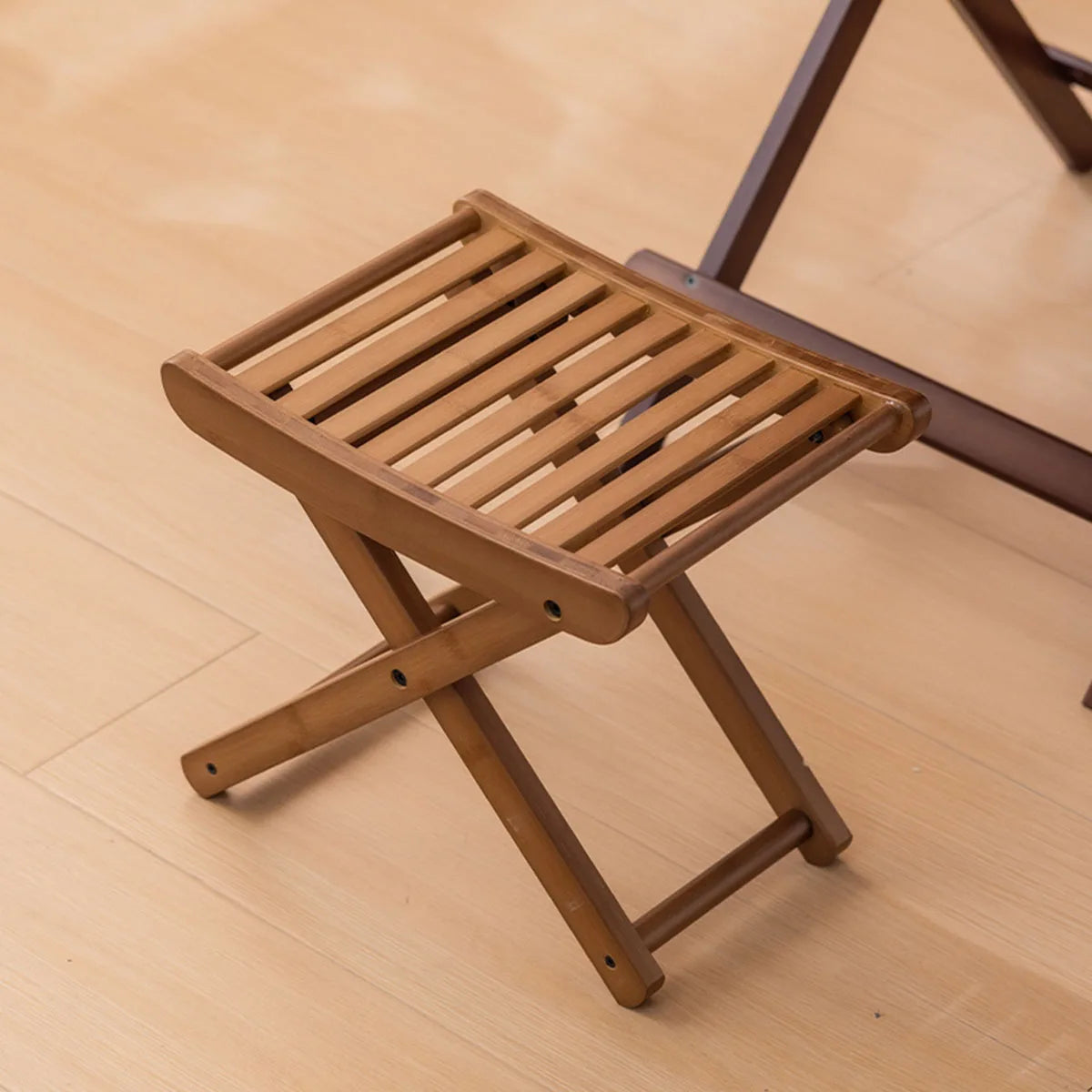 Folding Bamboo Shower Stool