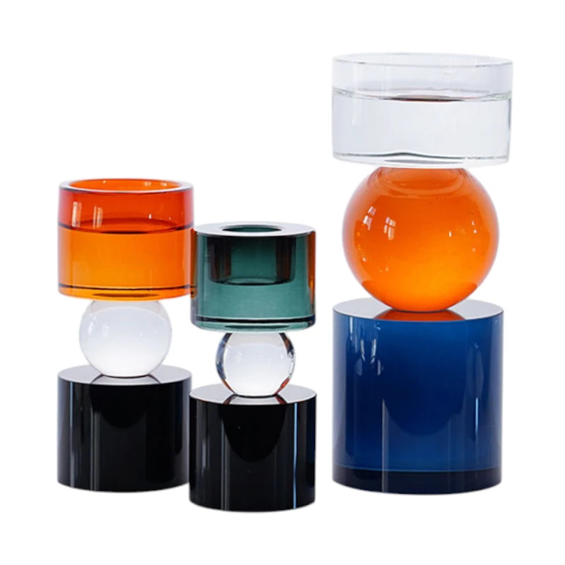 Celeste Modern Glass Set Candle Holder