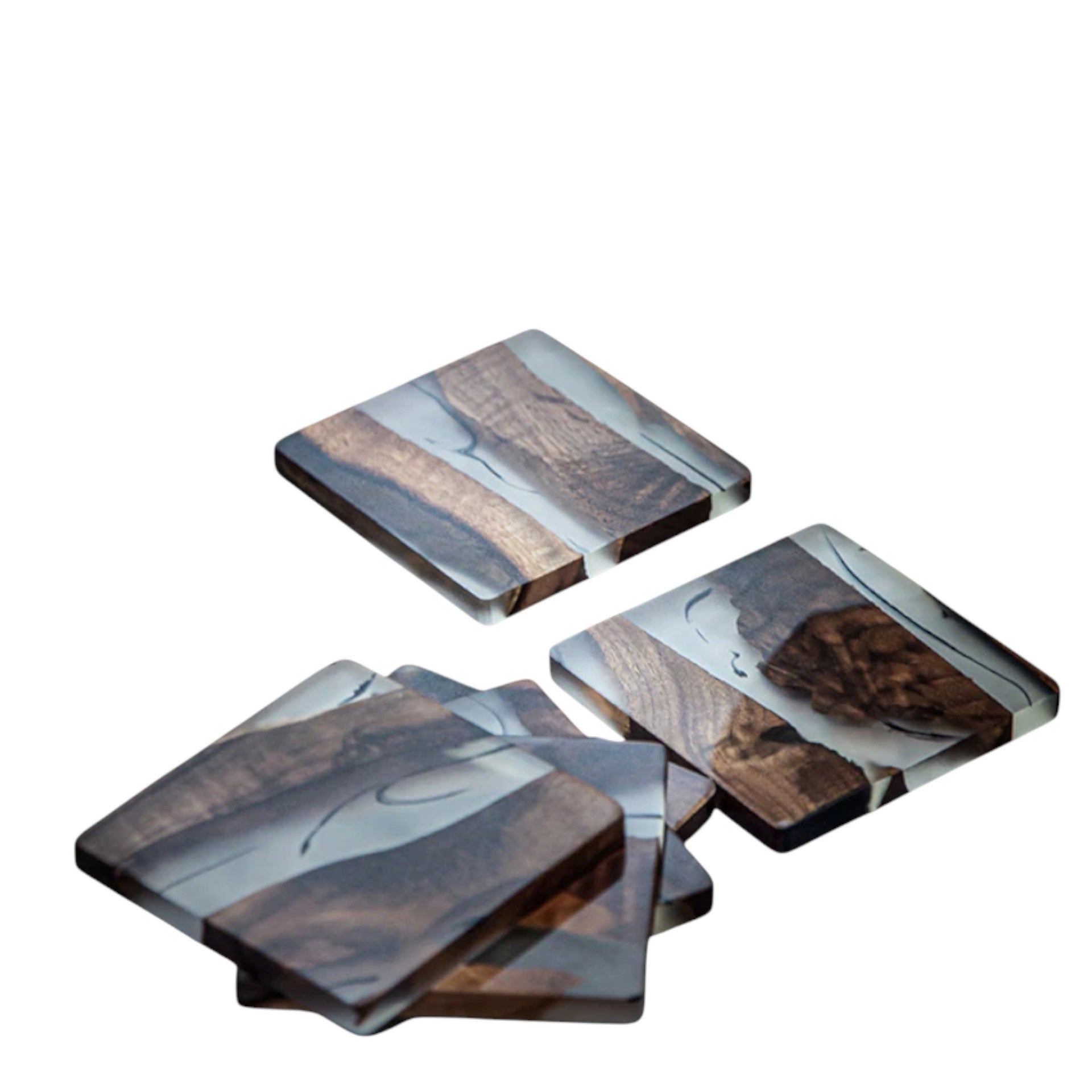 Handcrafted Premium Walnut & Resin Luxury Coaster