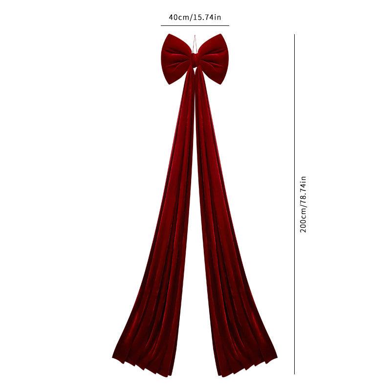 Royal Velvet Christmas Bow with Flowing Tails
