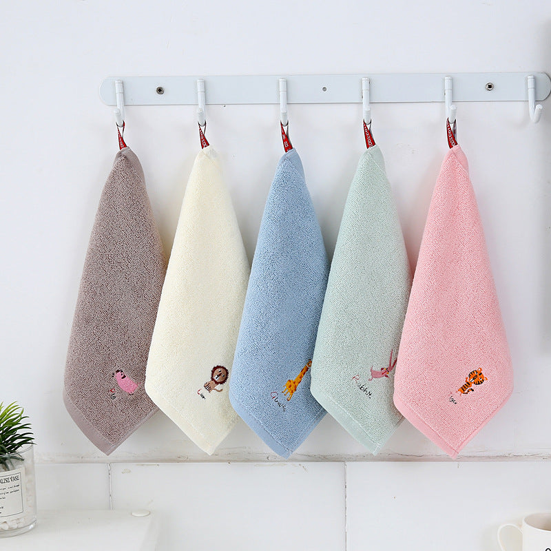 Children’s Cotton Hand Towel Set 3-Pack 25x25 cm with Hanging Loop