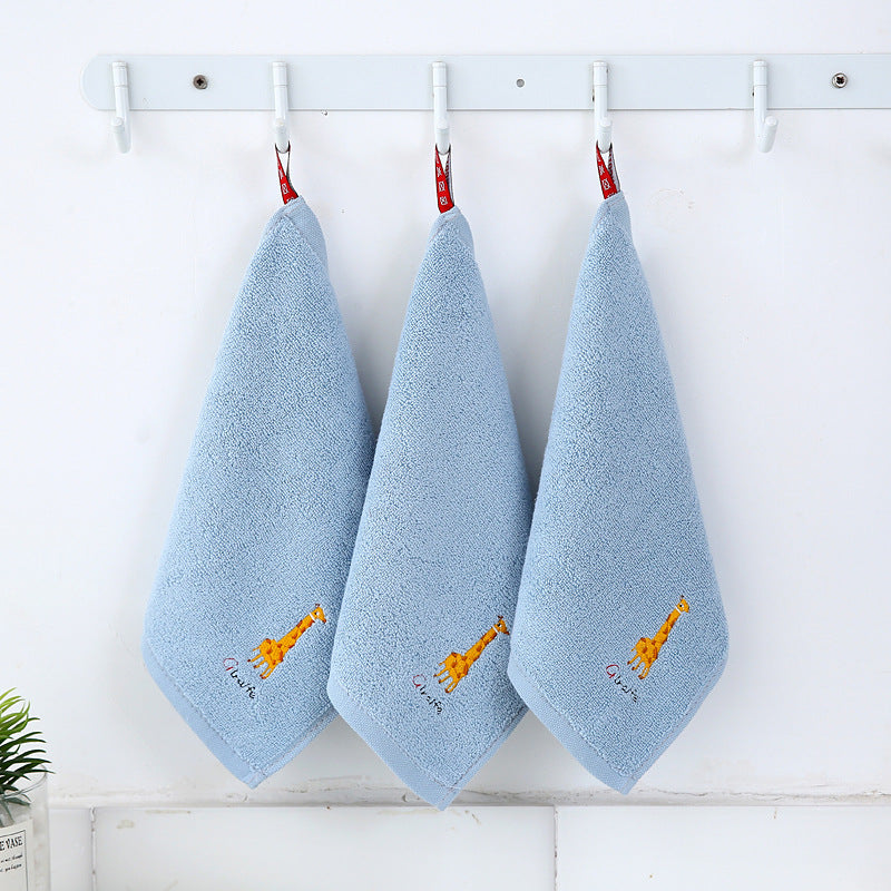 Children’s Cotton Hand Towel Set 3-Pack 25x25 cm with Hanging Loop