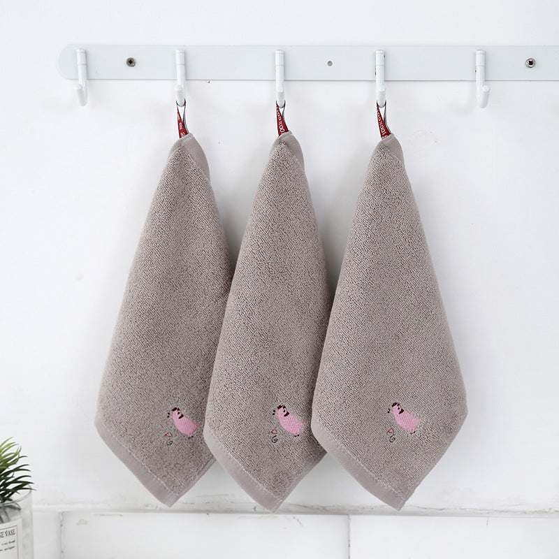 Children’s Cotton Hand Towel Set 3-Pack 25x25 cm with Hanging Loop