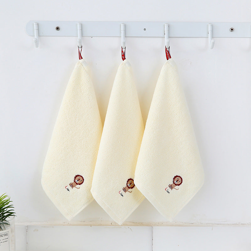 Children’s Cotton Hand Towel Set 3-Pack 25x25 cm with Hanging Loop