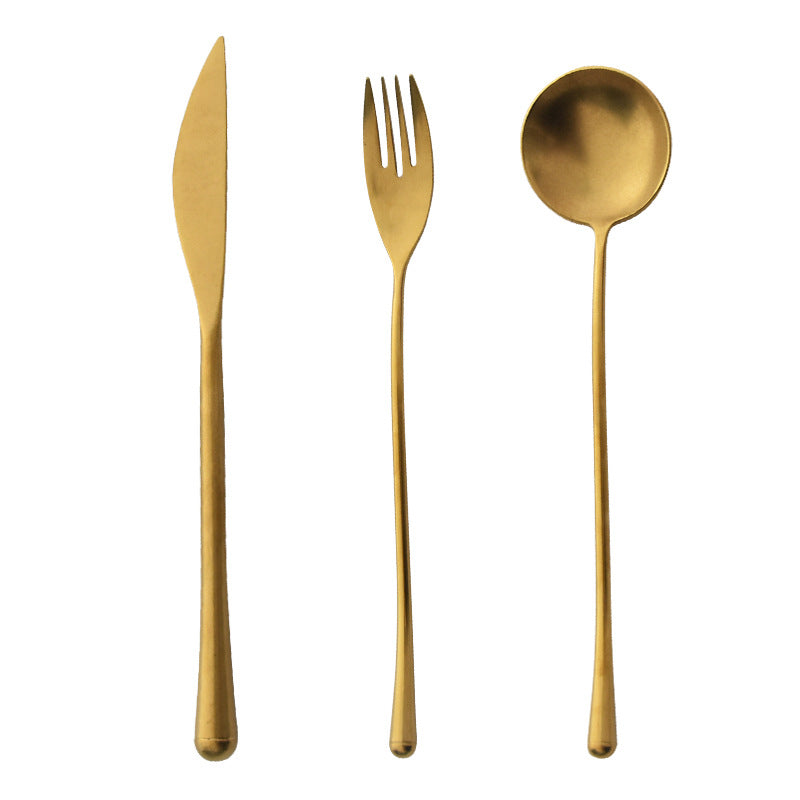 Retro Gold Cutlery Set — Japanese Style