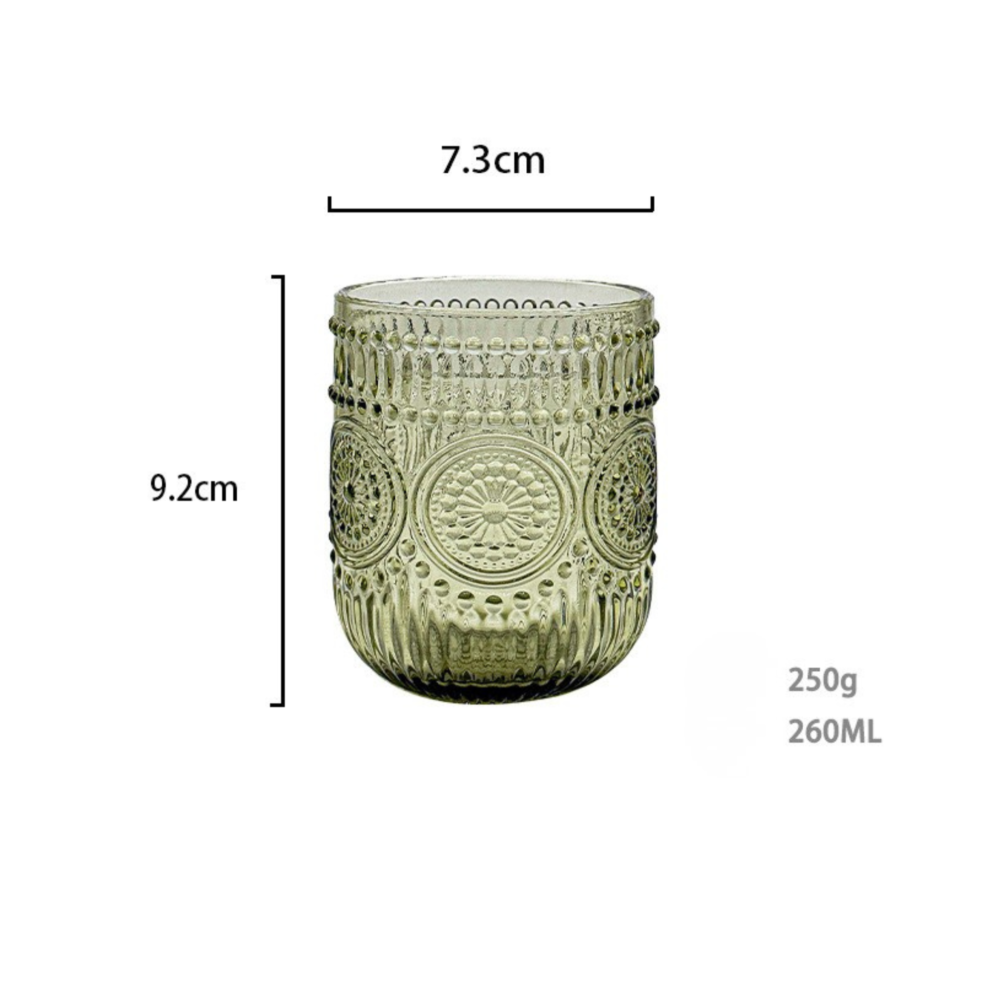 Colored Beaded Drinking Glass