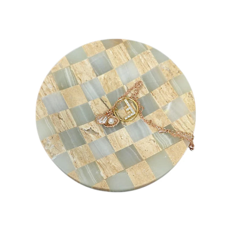 Checker Stone Tray