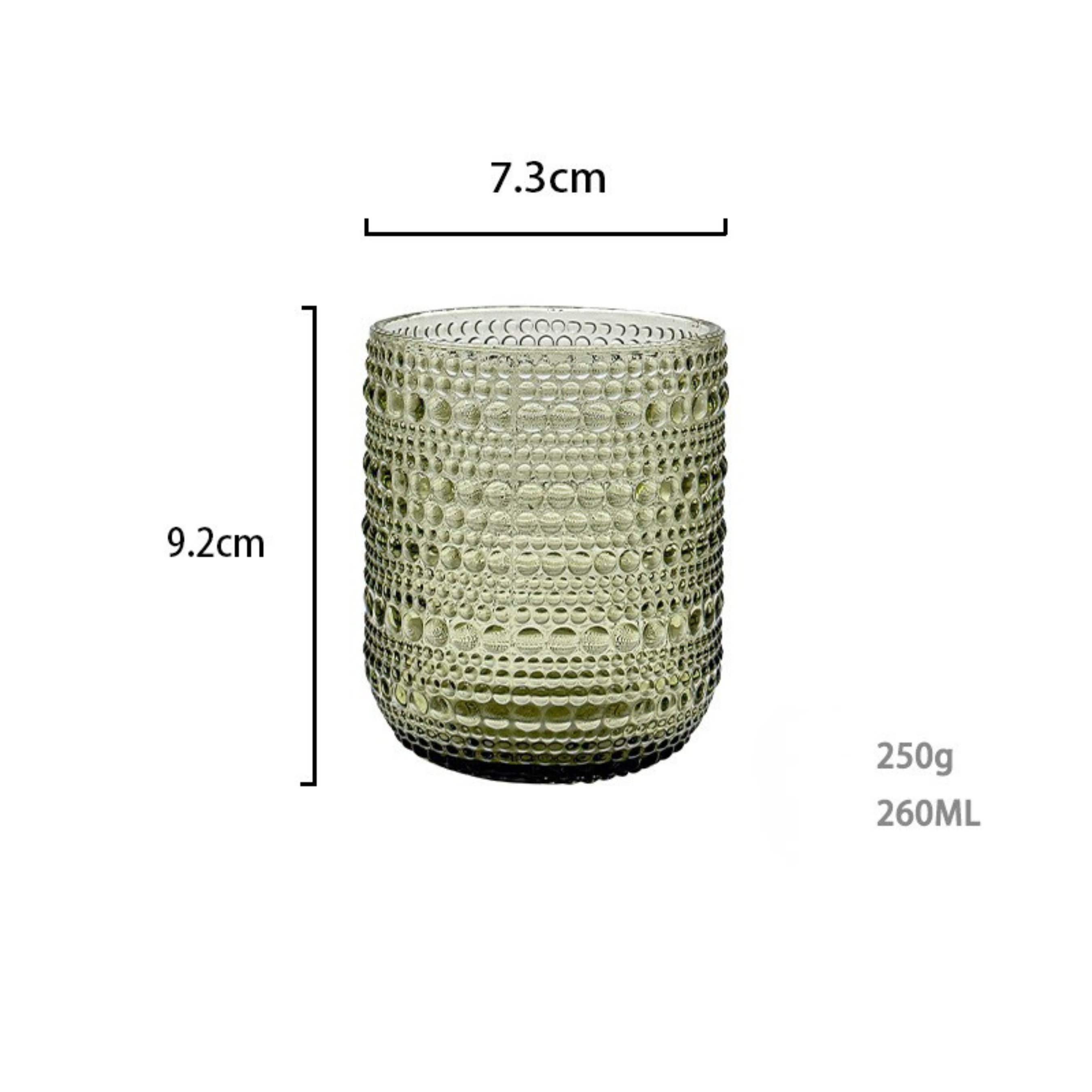 Colored Hobnail Drinking Glasses