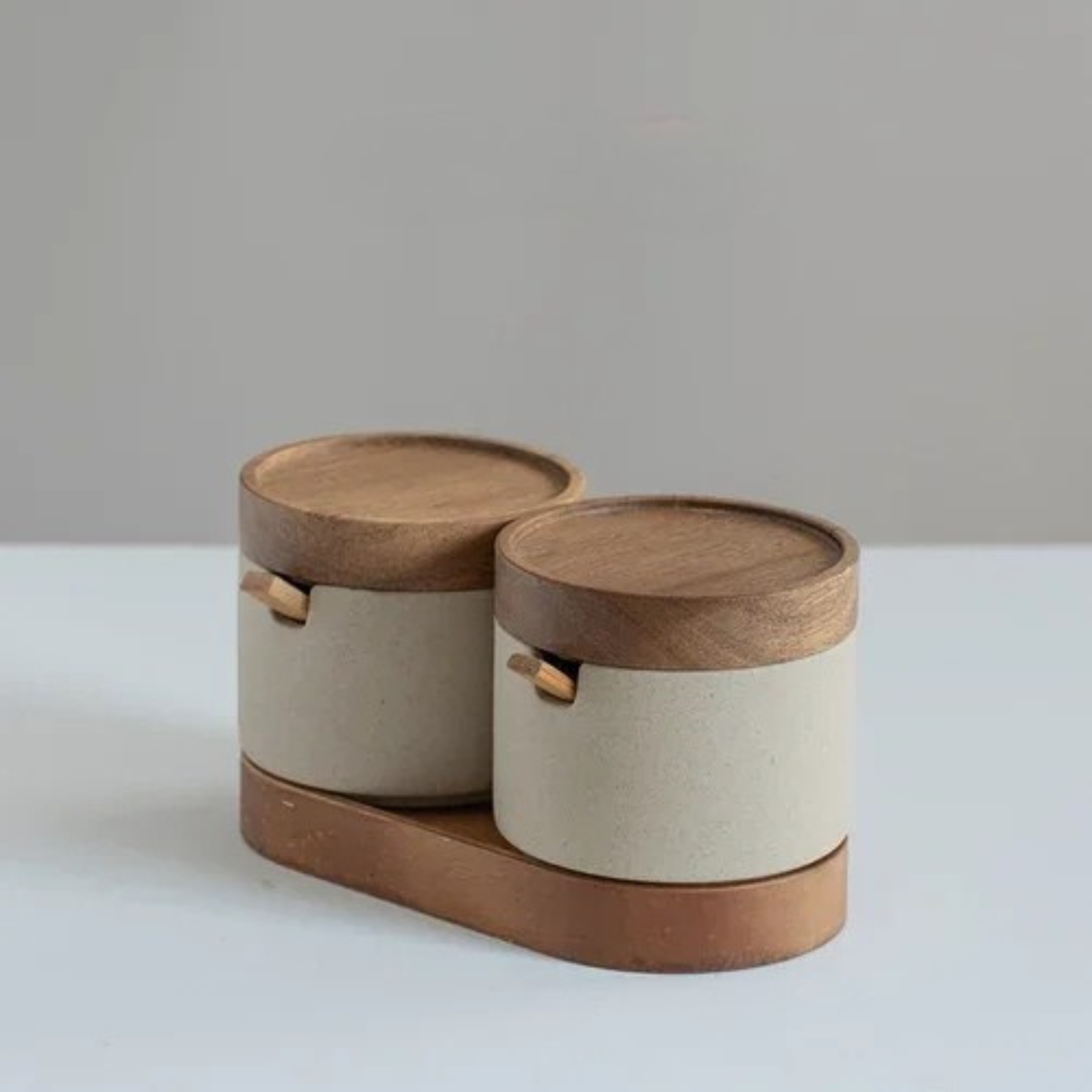 Ceramic Spice Jar Set Kitchen Seasoning Containers