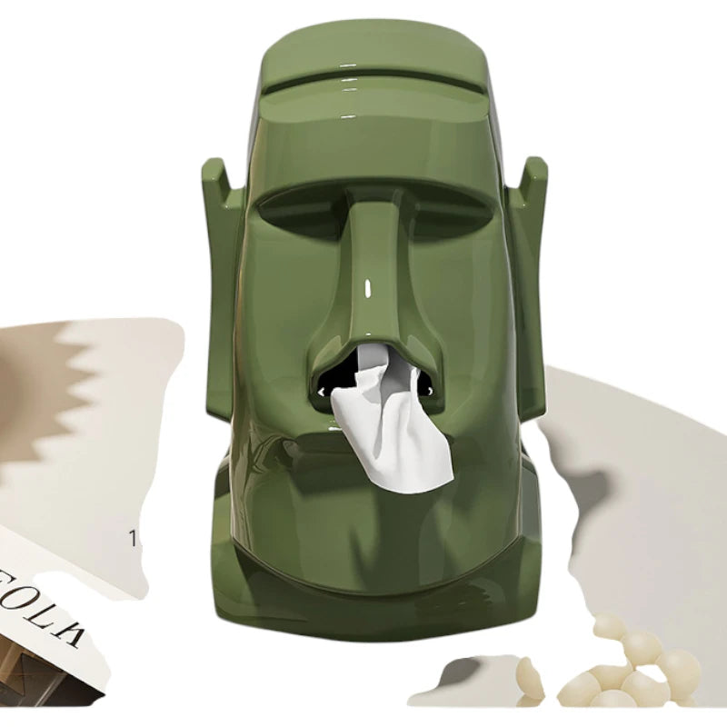 Creative Moai | Gypsum Tissue Box & Headphone Stand