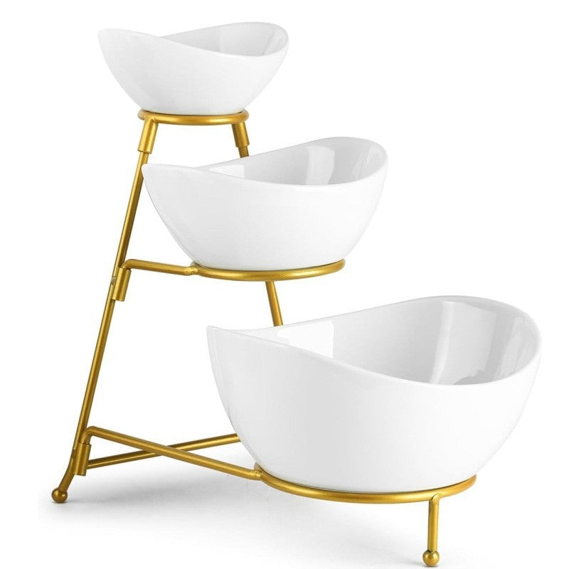 3-Tier Serving Bowl Set – Collapsible Stand