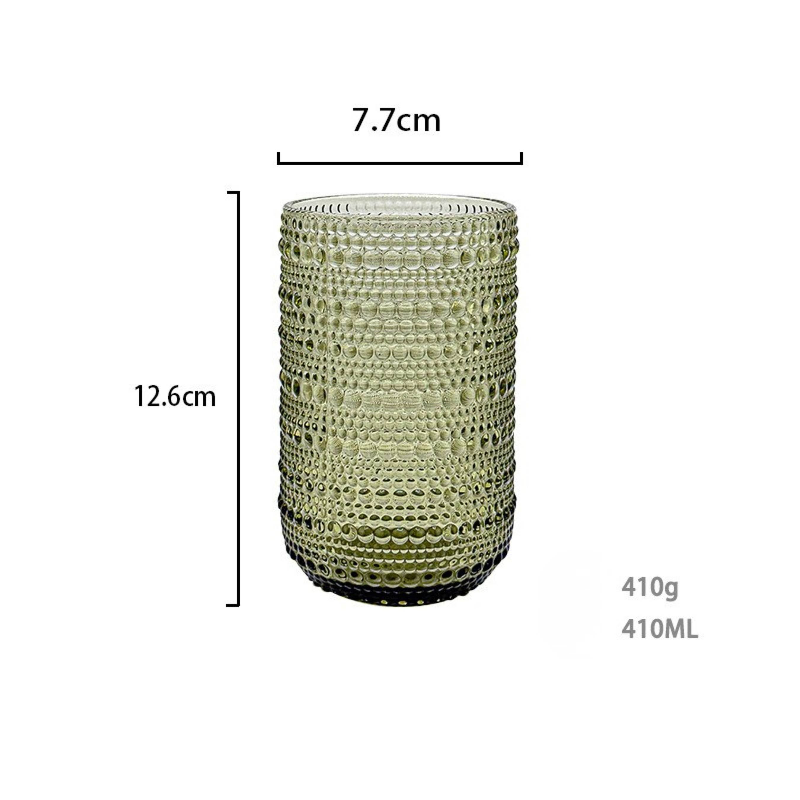 Colored Hobnail Drinking Glasses