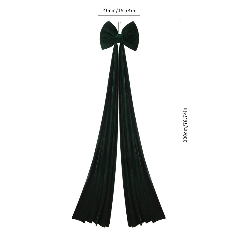 Royal Velvet Christmas Bow with Flowing Tails