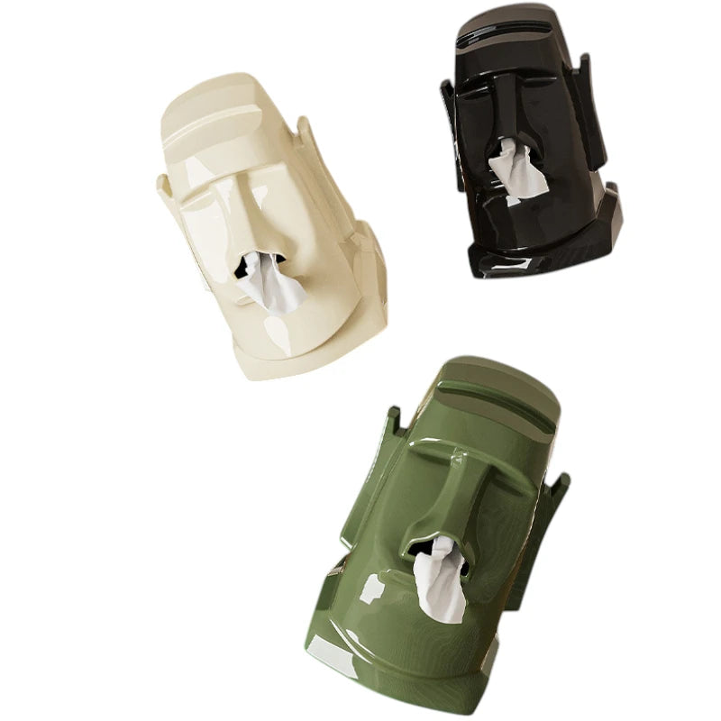 Creative Moai | Gypsum Tissue Box & Headphone Stand