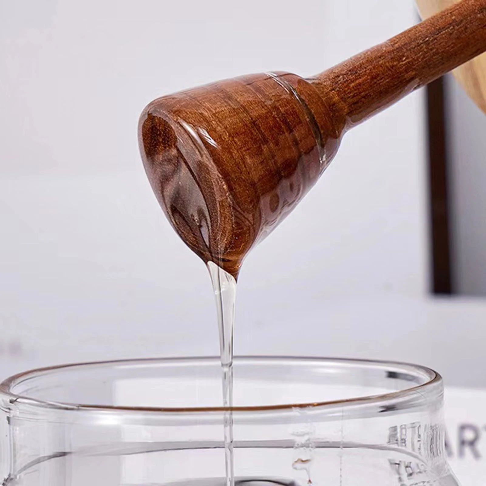 Glass Honey Jar with Dipper and Lid