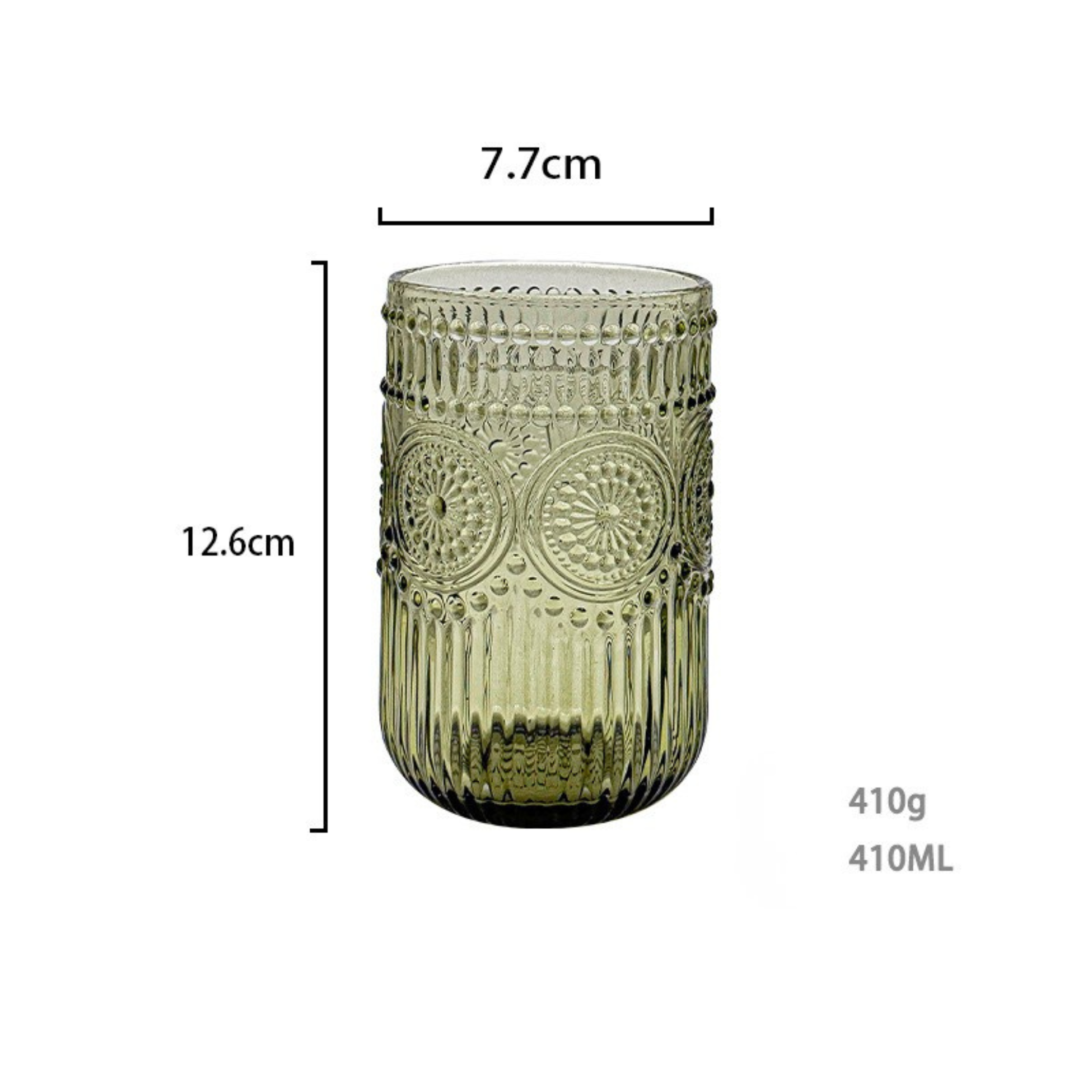 Colored Beaded Drinking Glass