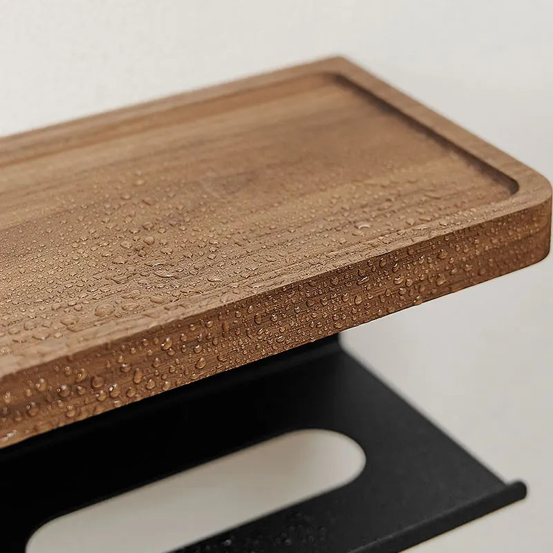 Toilet Paper Holder with Storage Shelf
