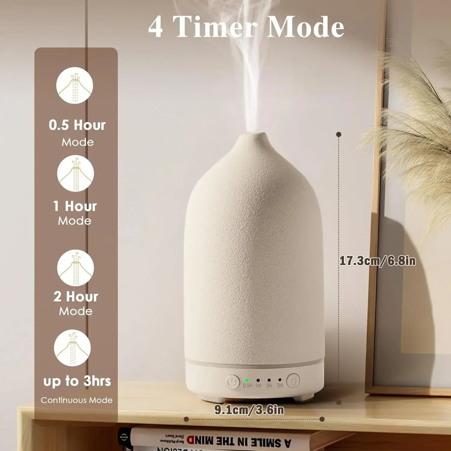 Essential Oil Diffuser Ceramic Aroma Diffuser 100ml – Quiet Mist