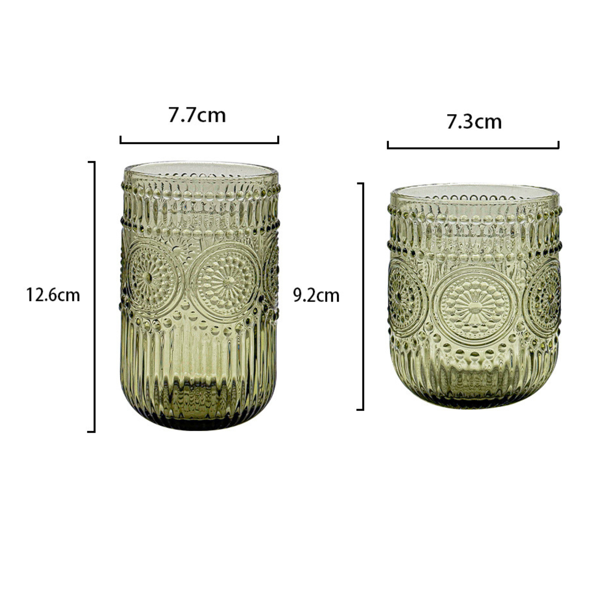 Colored Beaded Drinking Glass