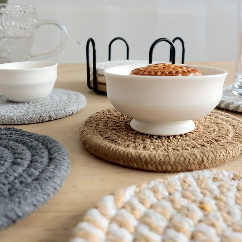 Cotton Drink Coasters Set of 4