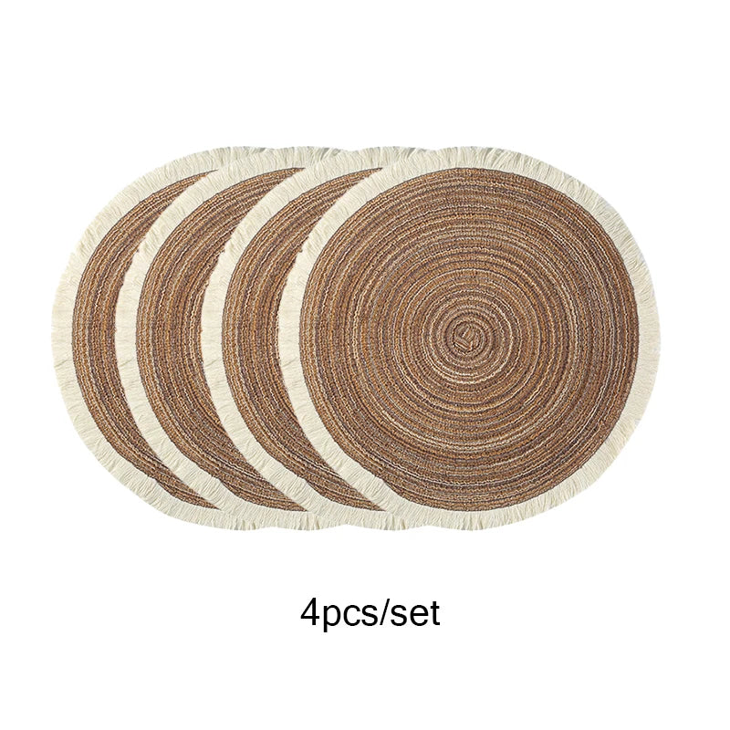 Round Placemats Set of 4 Table Mats