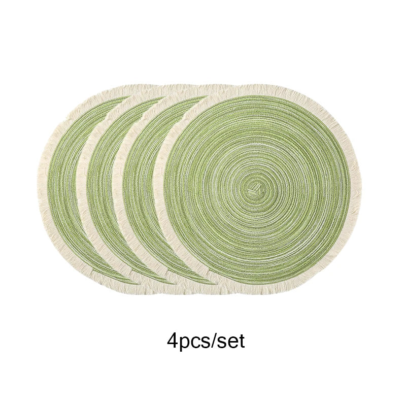 Round Placemats Set of 4 Table Mats