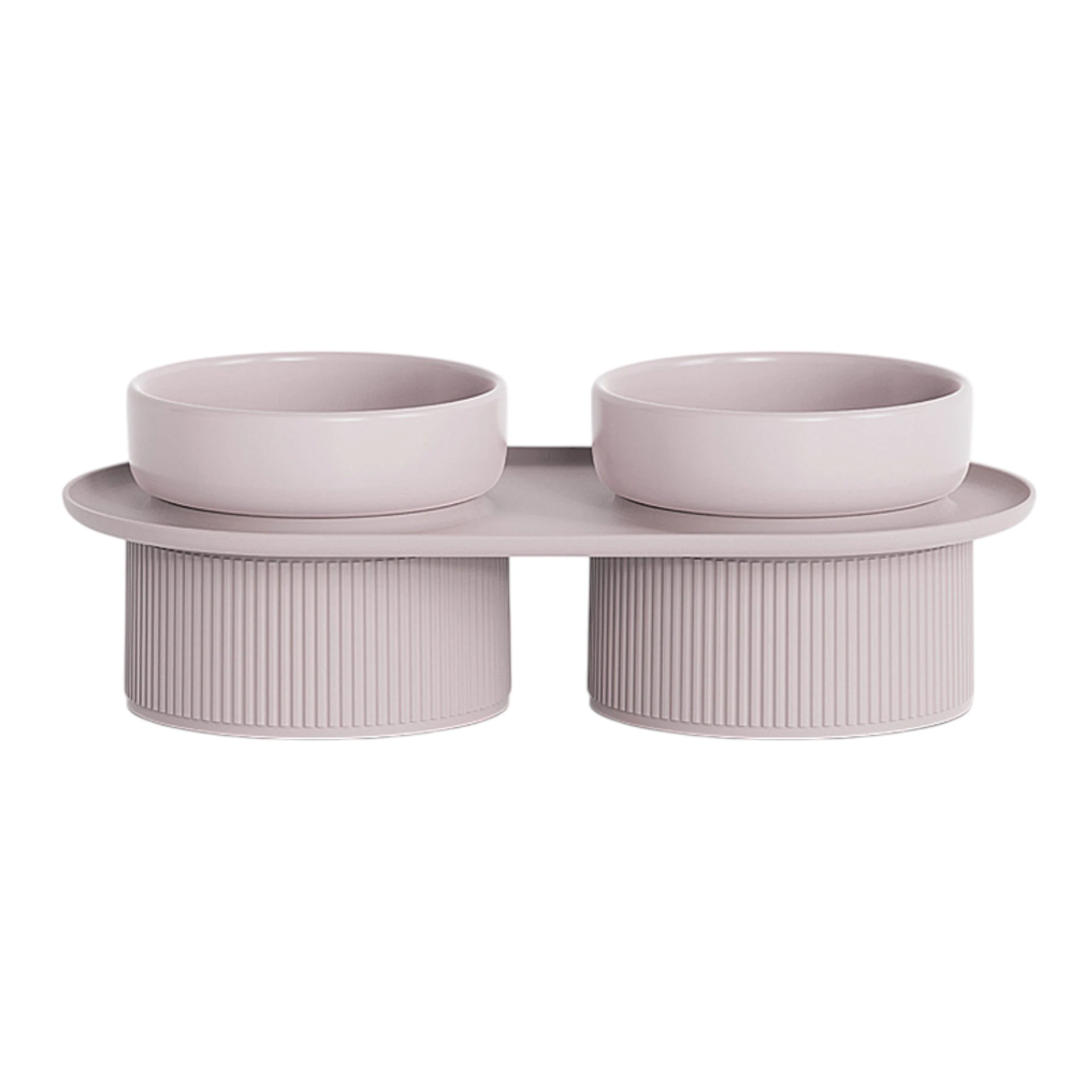Double Elevated Ceramic Cat Bowl With Non-Slip Stand