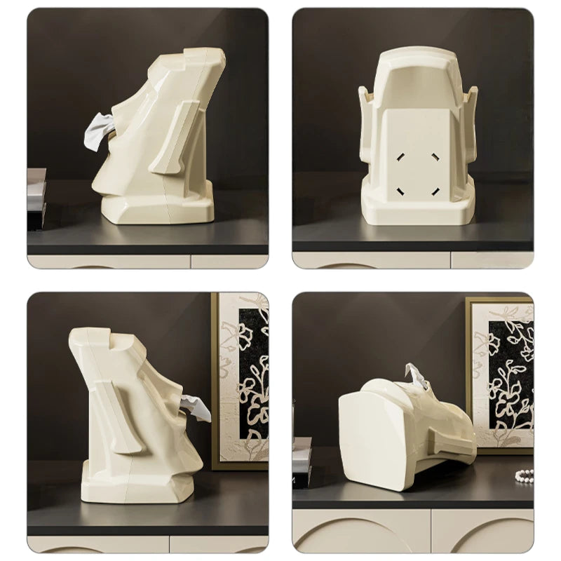 Creative Moai | Gypsum Tissue Box & Headphone Stand