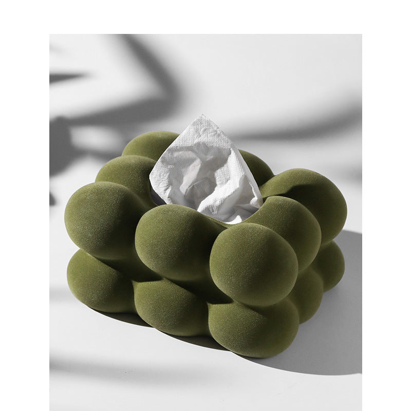 Marshmallow Flocking Tissue Box