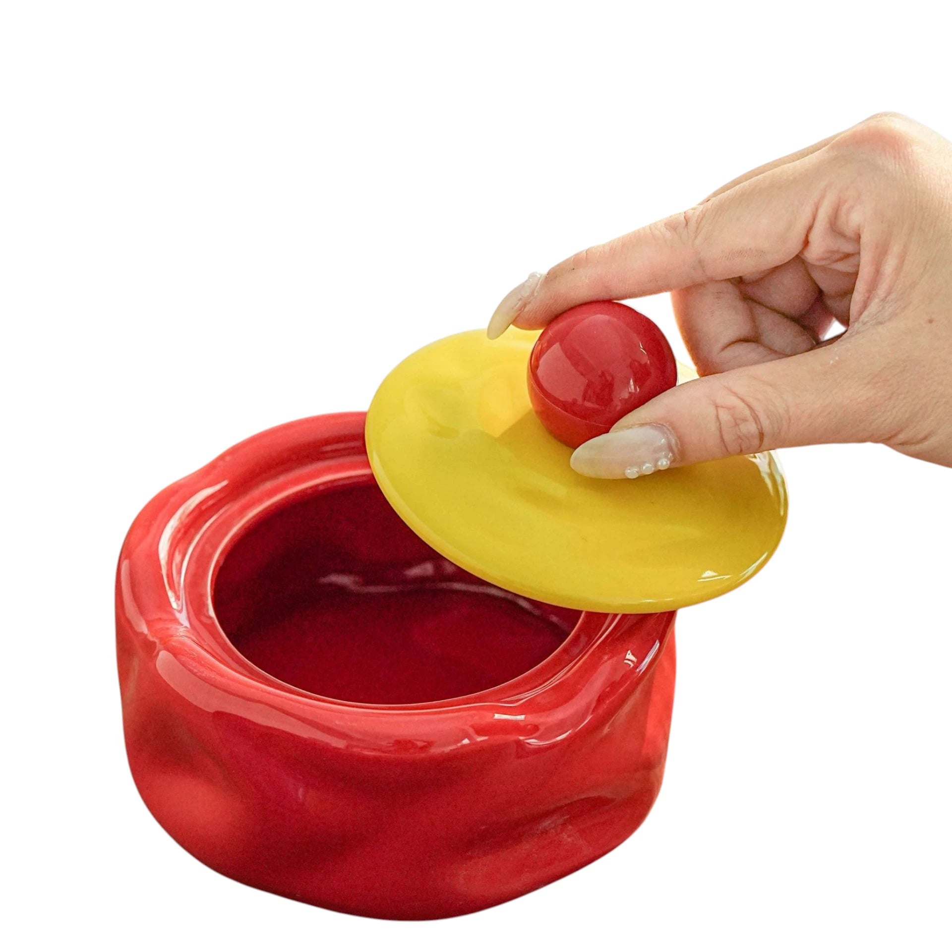 Ceramic Ashtray with Lid