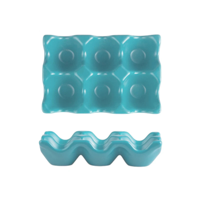 Ceramic Egg Holder Tray 6 Egg Kitchen Storage Organizer