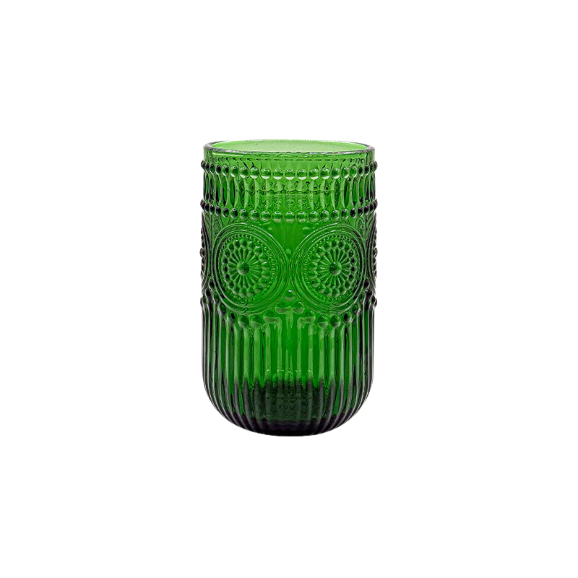 Colored Beaded Drinking Glass