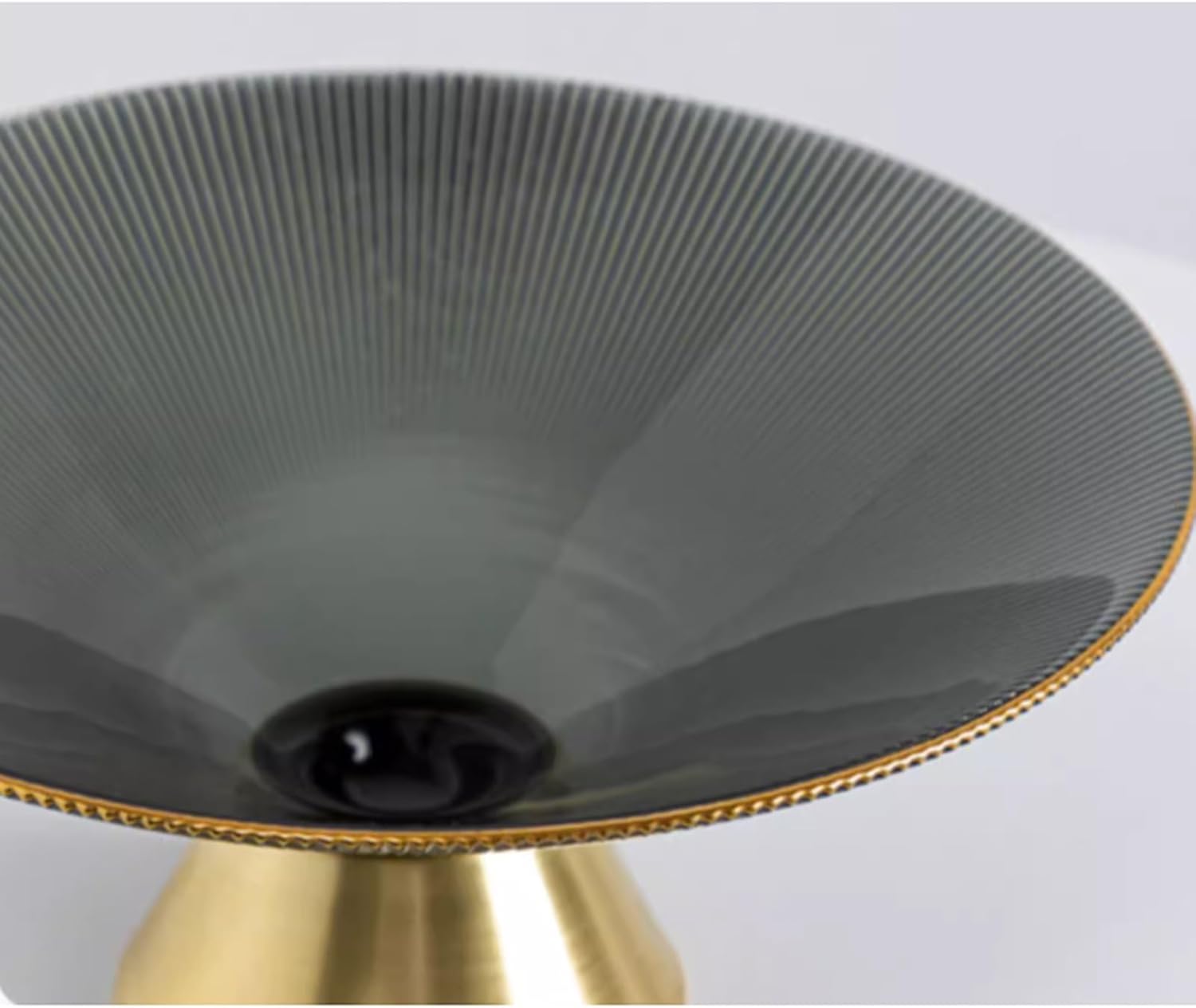 Light Luxury Gold-Edge Glass Fruit Plate