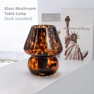 Vintage Glass Mushroom Table Lamp