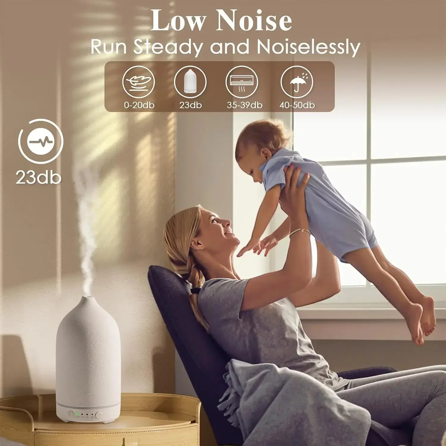 Essential Oil Diffuser Ceramic Aroma Diffuser 100ml – Quiet Mist