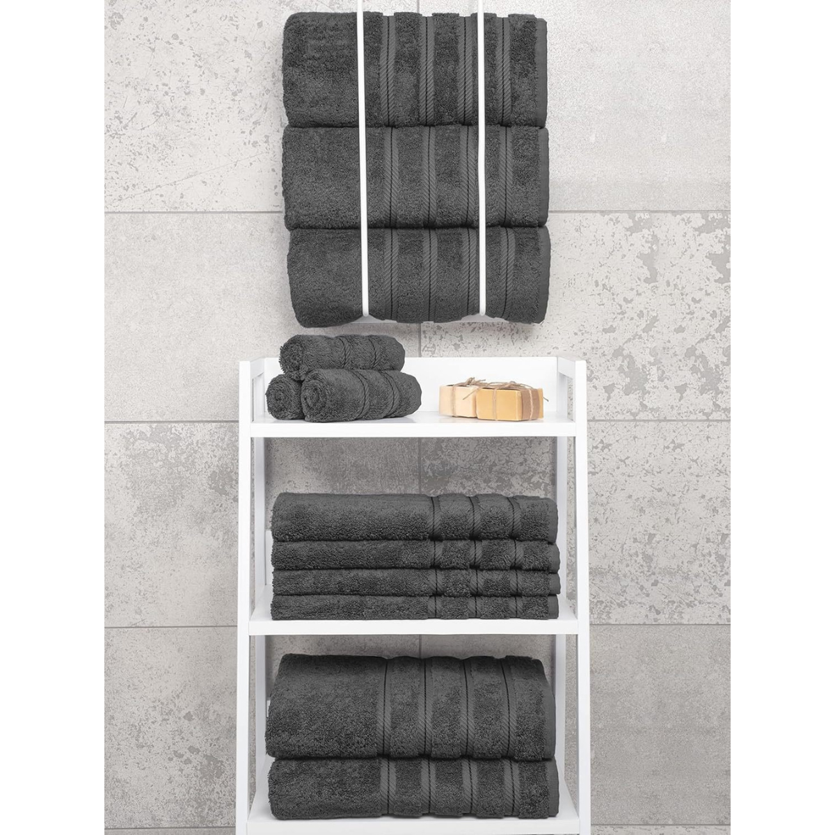 Soft Cotton Bathroom Towel Set of 6