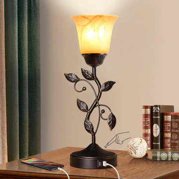 Vintage Leaf Table Lamp - Touch Dimmable