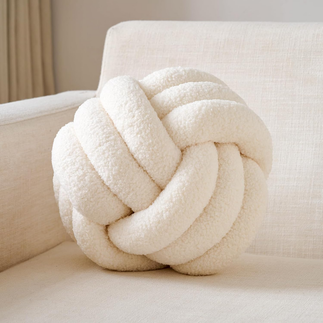 Knotted Plush Throw Pillow