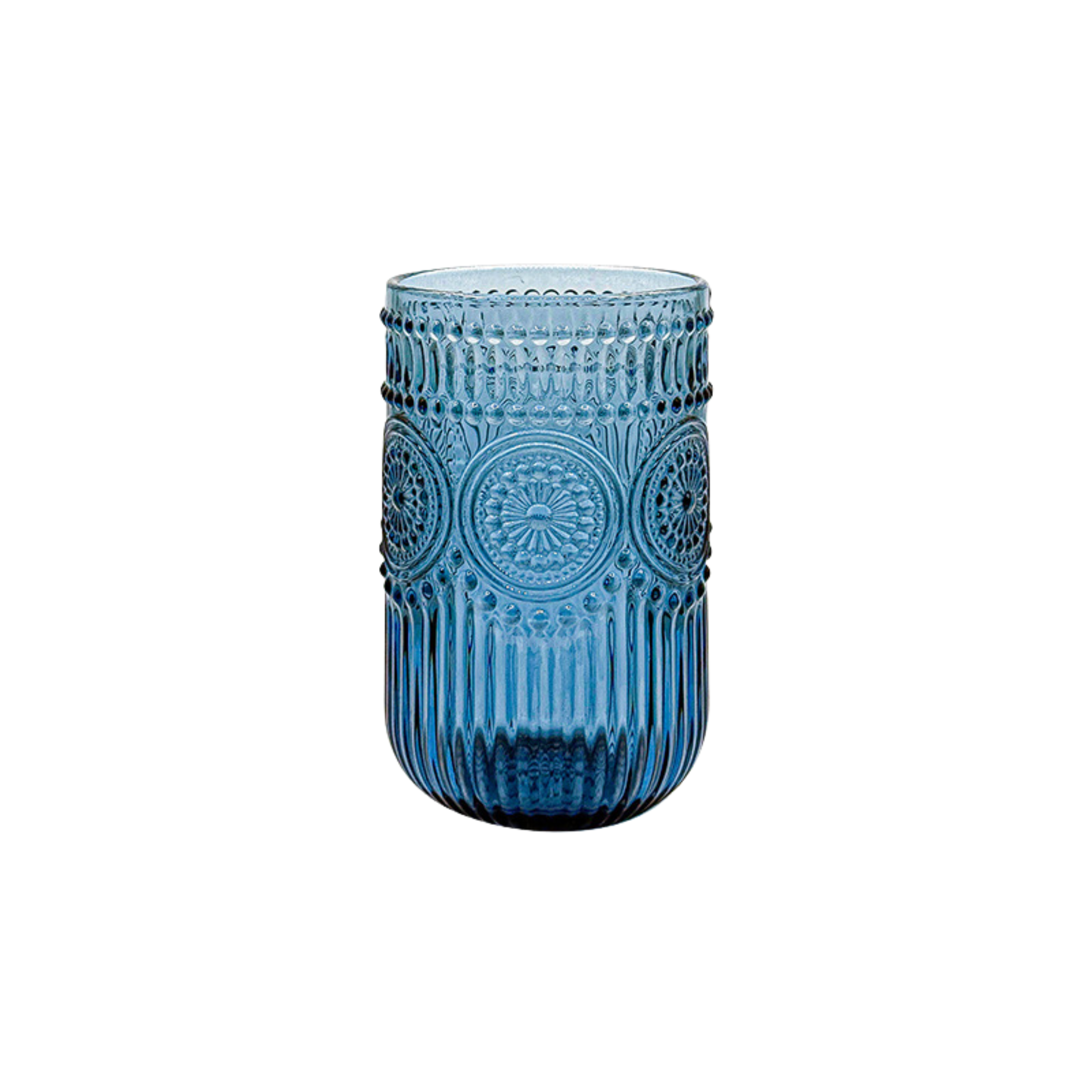Colored Beaded Drinking Glass