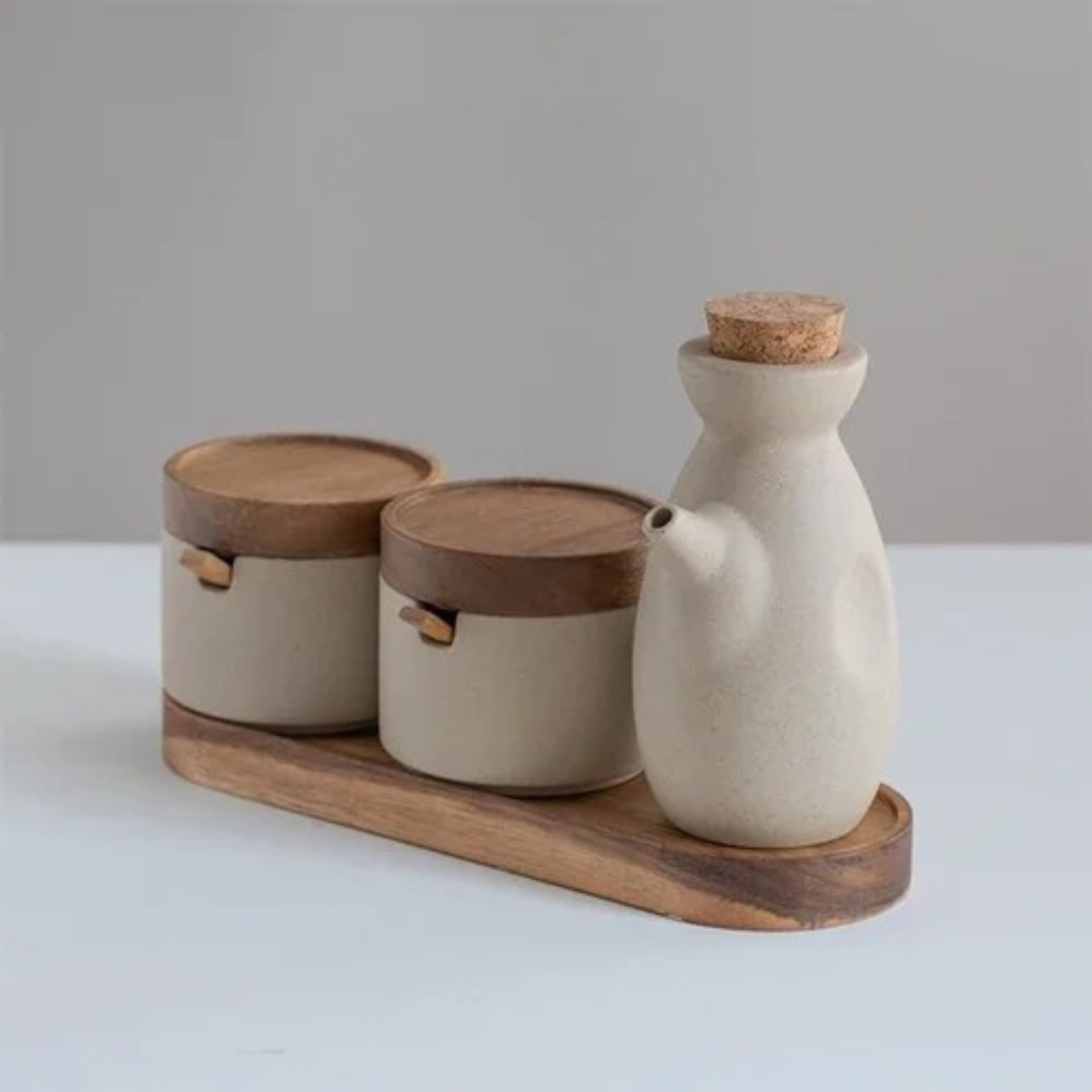 Ceramic Spice Jar Set Kitchen Seasoning Containers