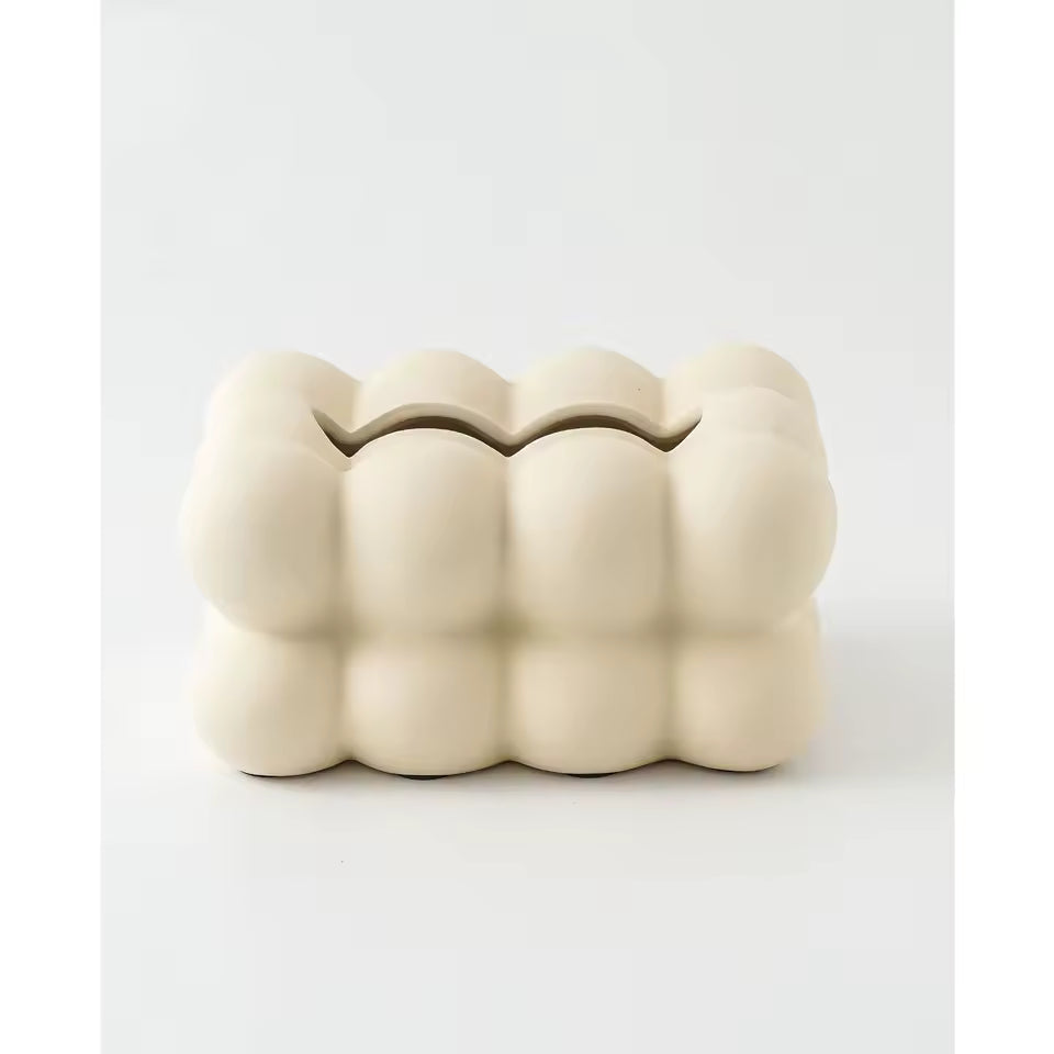 Marshmallow Flocking Tissue Box
