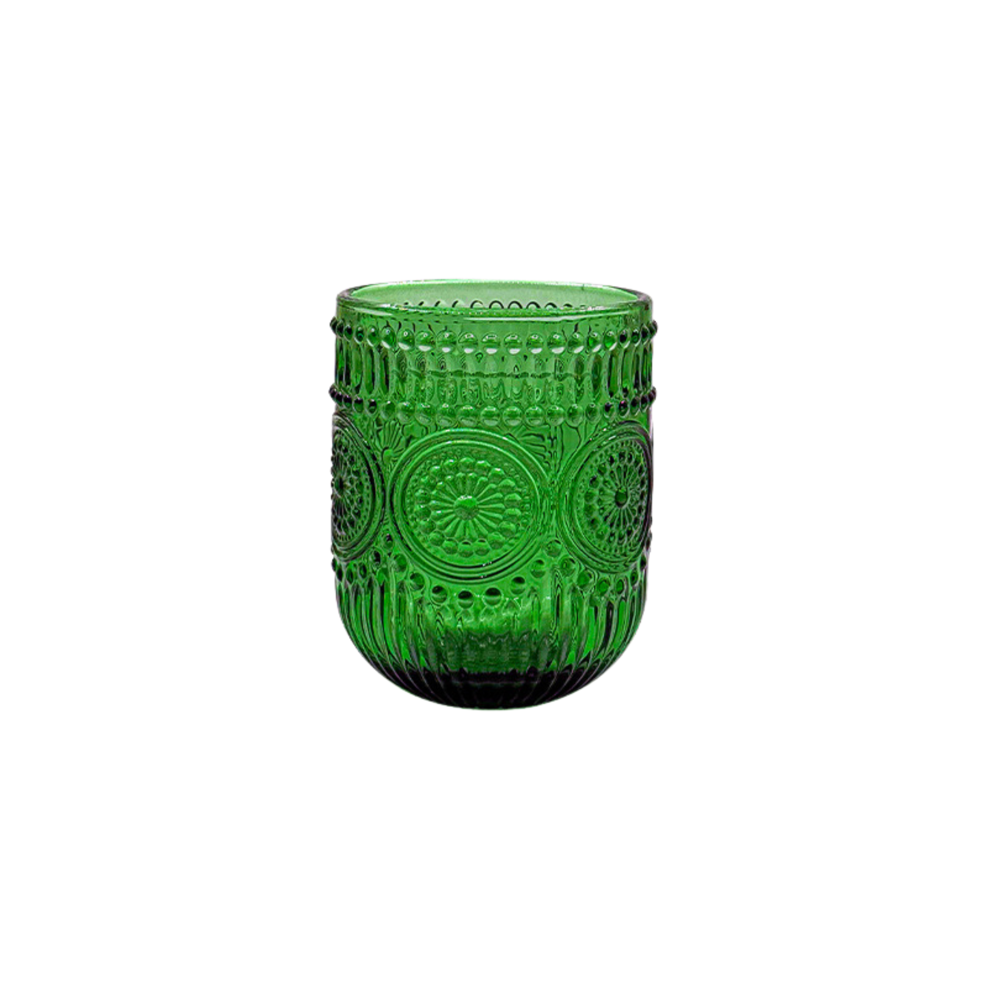 Colored Beaded Drinking Glass