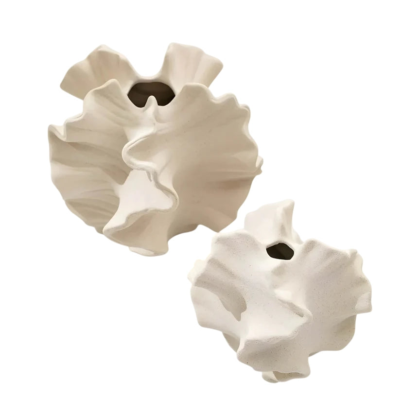 Abstract Wavy Ceramic Vase