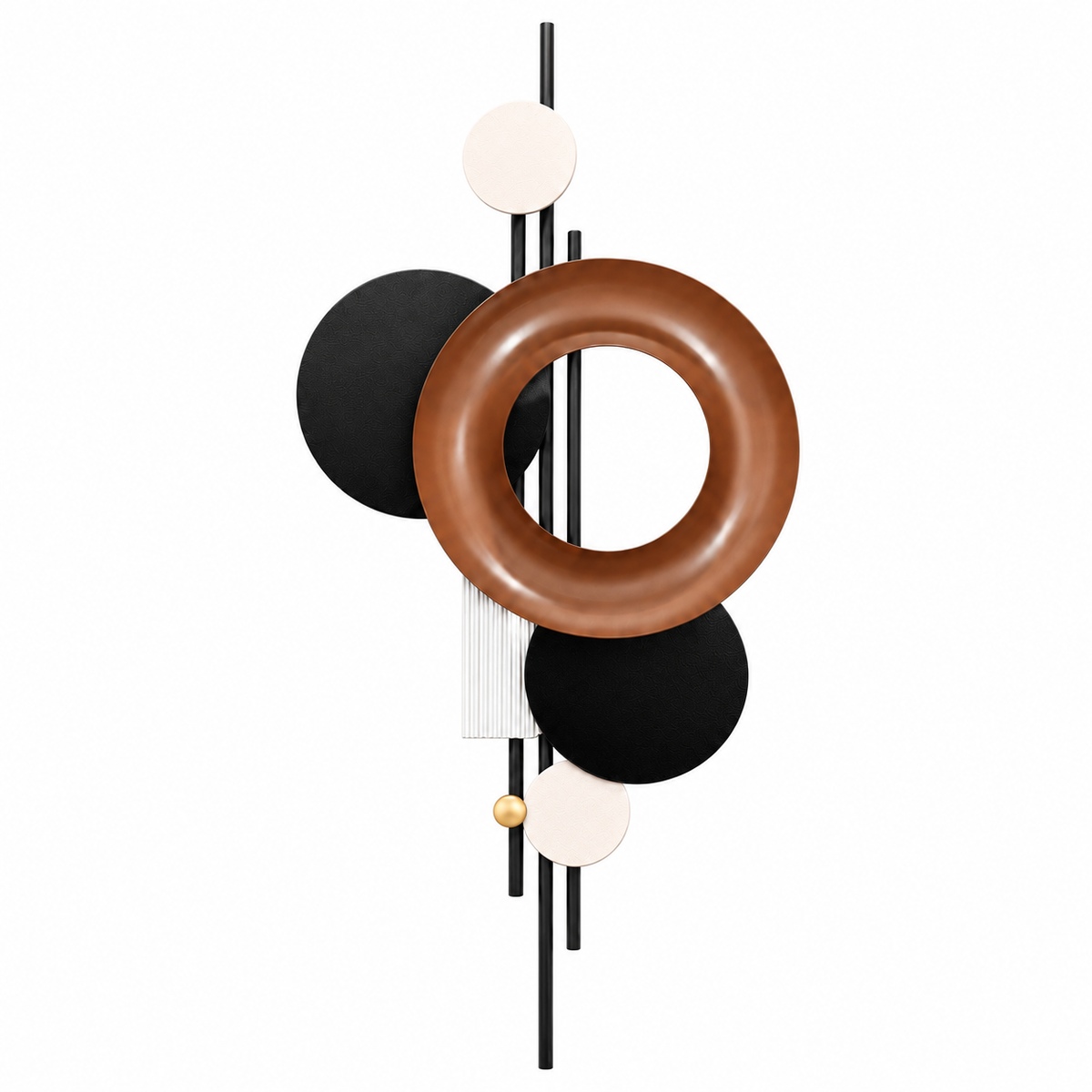 Abstract Metal Wall Art - Geometric Circle Design